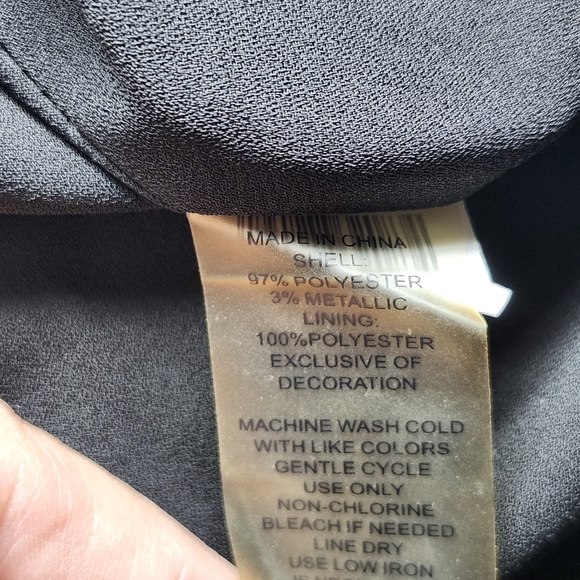 Riley & Rae Women's Long Sleeve Black Floral Dress Size 6 - Picture 6 of 11